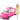 Barbie Fiat 500 med docka - rosa