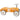 Walk-car i metall - orange vintage
