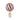 Ballong, 10 cm, djupröd