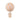 Ballong, 10 cm, persika