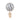 Ballong, 10 cm, puderblå